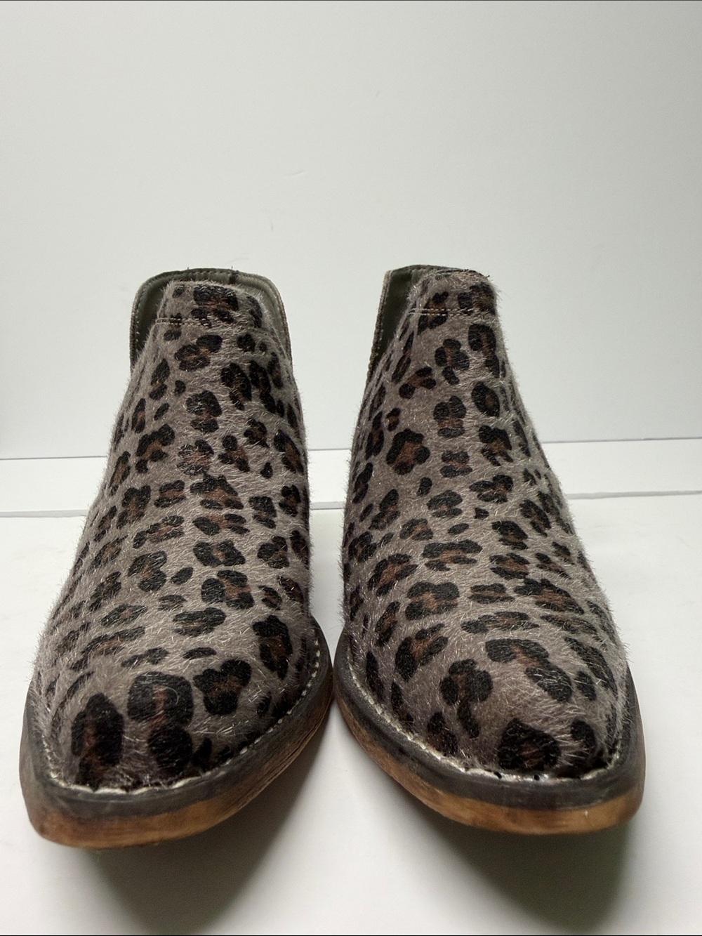 Roper Ava Leopard Snip Toe Slip-On Ankle Cowboy Booties Size 8 - Picture 5 of 14